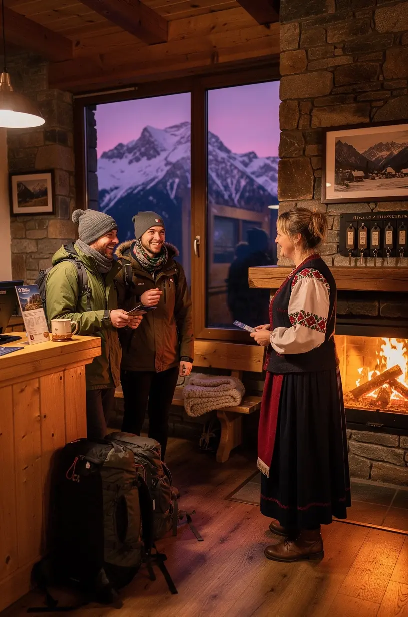 Traveler using a smartphone to compare affordable accommodation options in Slovakia